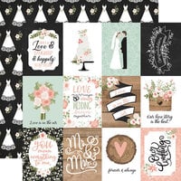 Echo Park - Our Wedding Collection - 12 x 12 Double Sided Paper - 3 x 4 Journaling Cards