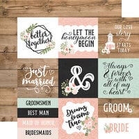 Echo Park - Our Wedding Collection - 12 x 12 Double Sided Paper - 4 x 4 Journaling Cards