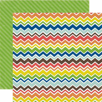 Echo Park - Paper and Glue Collection - 12 x 12 Double Sided Paper - Classy Chevron