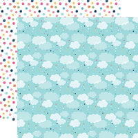 Echo Park - Play All Day Girl Collection - 12 x 12 Double Sided Paper - Bright Sky