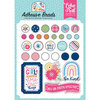Echo Park - Play All Day Girl Collection - Self Adhesive Decorative Brads