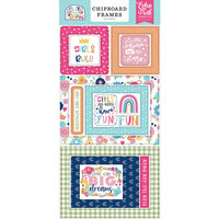 Echo Park - Play All Day Girl Collection - Chipboard Embellishments - Frames