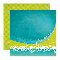 Echo Park - Paradise Beach Collection - 12 x 12 Double Sided Paper - Ride the Wave