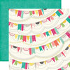Echo Park - Petticoats and Pinstripes Collection - Girl - 12 x 12 Double Sided Paper - Sweet Banners