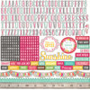 Echo Park - Petticoats and Pinstripes Collection - Girl - 12 x 12 Cardstock Stickers - Alphabet