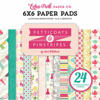 Echo Park - Petticoats and Pinstripes Collection - Girl - 6 x 6 Paper Pad