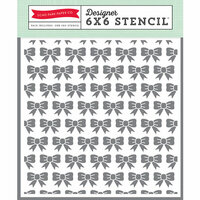 Echo Park - Petticoats and Pinstripes Collection - Girl - 6 x 6 Stencil - Bows