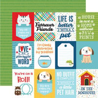 Echo Park - Pets Collection - 12 x 12 Double Sided Paper - 3 x 4 Journaling Cards