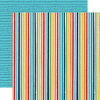 Echo Park - Pets Collection - 12 x 12 Double Sided Paper - Bright Stripes