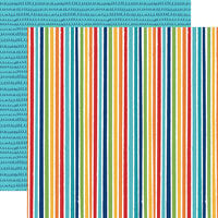 Echo Park - Pets Collection - 12 x 12 Double Sided Paper - Bright Stripes