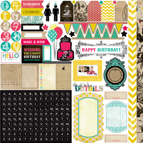 Echo Park - Birthday Wishes Collection - 12 x 12 Cardstock Stickers
