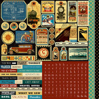 Echo Park - Graphic 45 - Transatlantique Collection - 12 x 12 Cardstock Stickers - Elements