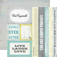 Echo Park - Happy Little Moments Collection - 12 x 12 Double Sided Paper - Happily Ever After