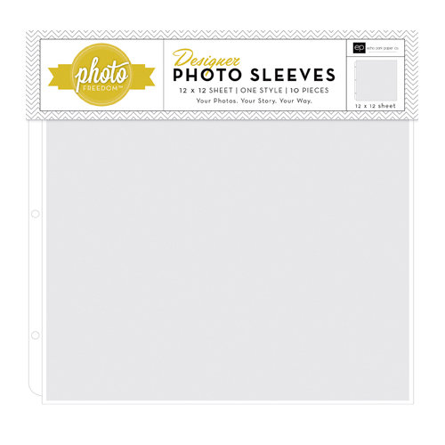 Echo Park - Photo Freedom - 12 x 12 Designer Photo Sleeves - Page Protectors - 10 Pack