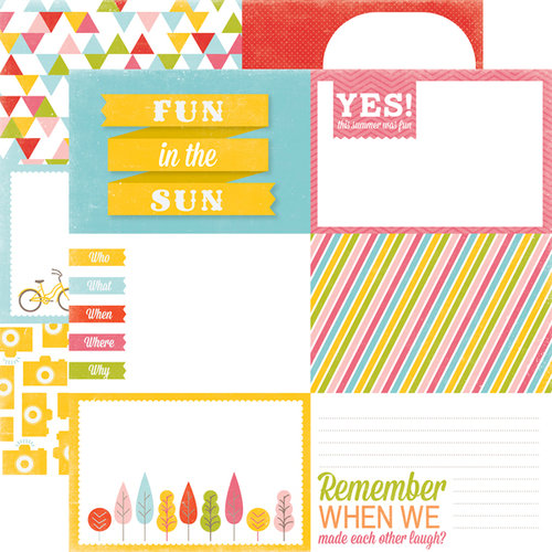 Echo Park - Fun in the Sun Collection - 12 x 12 Double Sided Paper - Fun in the Sun