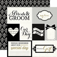 Echo Park - You and Me Collection - 12 x 12 Double Sided Paper - Bride and Groom