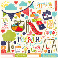 Echo Park - Playground Collection - 12 x 12 Cardstock Stickers - Elements