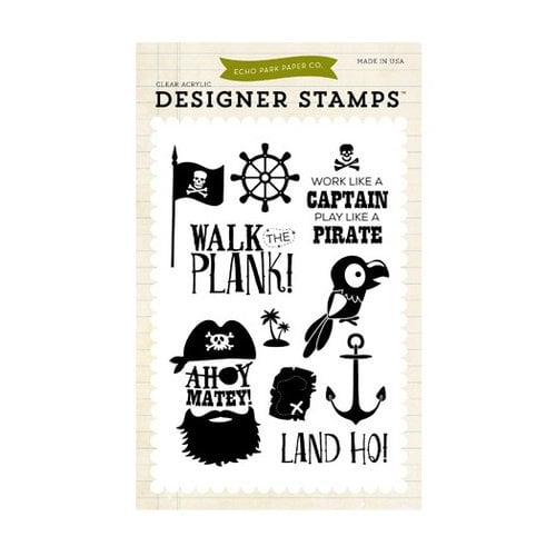 Echo Park - Pirates Life Collection - Clear Photopolymer Stamps - Ahoy Mateys