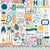 Echo Park - Pool Party Collection - 12 x 12 Cardstock Stickers - Elements