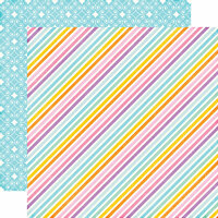 Echo Park - Perfect Princess Collection - 12 x 12 Double Sided Paper - Stardust Stripe