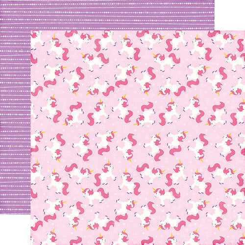 Echo Park - Perfect Princess Collection - 12 x 12 Double Sided Paper - Magical Unicorn