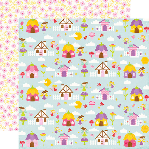 Echo Park - Perfect Princess Collection - 12 x 12 Double Sided Paper - Fairy Village