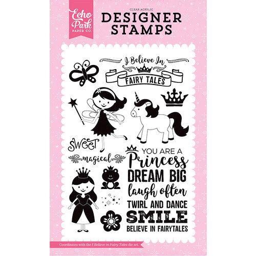 Echo Park - Perfect Princess Collection - Clear Photopolymer Stamps - I Believe in Fairy Tales