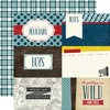 Echo Park - Petticoats and Pinstripes Collection - Boy - 12 x 12 Double Sided Paper - 4 x 6 Journaling Cards