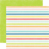 Echo Park - A Perfect Summer Collection - 12 x 12 Double Sided Paper - Chevron Lines