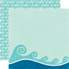 Echo Park - A Perfect Summer Collection - 12 x 12 Double Sided Paper - Waves
