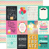 Echo Park - Party Time Collection - 12 x 12 Double Sided Paper - 3 x 4 Journaling Cards
