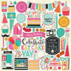 Echo Park - Party Time Collection - 12 x 12 Cardstock Stickers - Elements