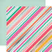 Echo Park - Party Time Collection - 12 x 12 Double Sided Paper with Foil Accents - Diagonal Stripe