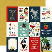 Echo Park - Pirate Tales Collection - 12 x 12 Double Sided Paper - 3 x 4 Journaling Cards