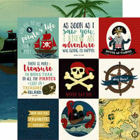 Echo Park - Pirate Tales Collection - 12 x 12 Double Sided Paper - 4 x 4 Journaling Cards