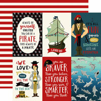 Echo Park - Pirate Tales Collection - 12 x 12 Double Sided Paper - 4 x 6 Journaling Cards