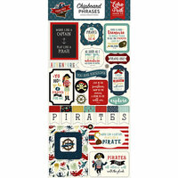 Echo Park - Pirate Tales Collection - Chipboard Stickers - Phrases