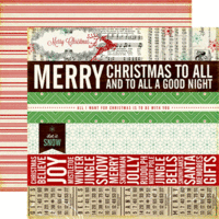 Echo Park - Reflections Collection - Christmas - 12 x 12 Double Sided Paper - Border Strips