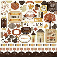 Echo Park - Reflections Collection - Fall - 12 x 12 Cardstock Stickers - Elements