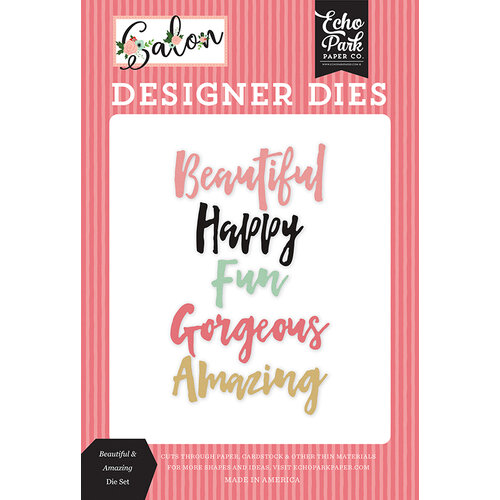 Echo Park - Salon Collection - Designer Dies - Beautiful and Amazing Word