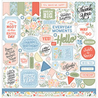 Echo Park - Salutations No. 1 Collection - 12 x 12 Cardstock Stickers - Elements