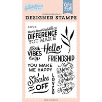 Echo Park - Salutations No. 1 Collection - Clear Photopolymer Stamps - You Make Me Happy