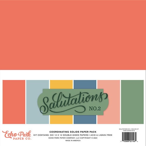 Echo Park Salutations No. 2 Cardstock Stickers 12x12 Elements