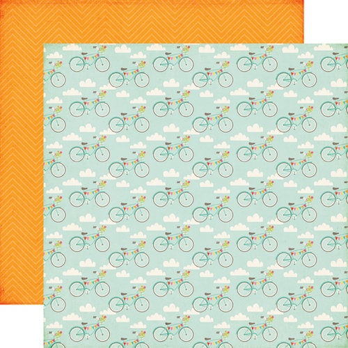 Echo Park - Summer Bliss Collection - 12 x 12 Double Sided Paper - Bicycle Bliss