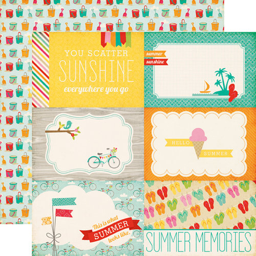 Echo Park - Summer Bliss Collection - 12 x 12 Double Sided Paper - Summer Memories