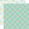 Echo Park - Sweet Baby Boy Collection - 12 x 12 Double Sided Paper - Sweet Boy Plaid
