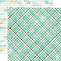 Echo Park - Sweet Baby Boy Collection - 12 x 12 Double Sided Paper - Sweet Boy Plaid