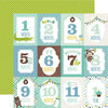 Echo Park - Sweet Baby Boy Collection - 12 x 12 Double Sided Paper - Month Cards