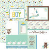 Echo Park - Sweet Baby Boy Collection - 12 x 12 Double Sided Paper - Journaling Cards