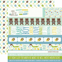 Echo Park - Sweet Baby Boy Collection - 12 x 12 Double Sided Paper - Border Strips